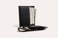 Men's Classic Leather Bifold Wallet – Pebbled Cowhide, 6 Card Slots