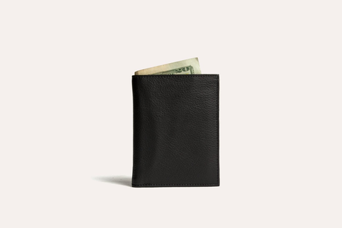 Men's Leather Slimfold Passcase Wallet – Removable ID, 6 Card Slots