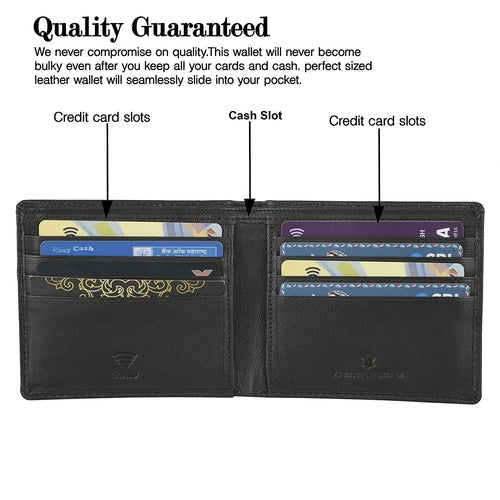 Mens RFID Bifold Wallet | Leather Wallets For Men | RFID Blocking |