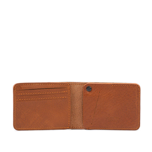Handcrafted Leather AirTag Billfold Wallet – Fits US Dollar Bills, 7 Cards